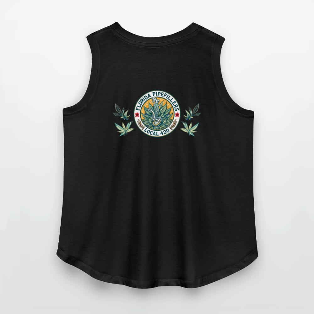 FLORIDA PIPEFILLERS LOCAL 420 F/B DESIGN Women's Curvy Relaxed Tank Top - black