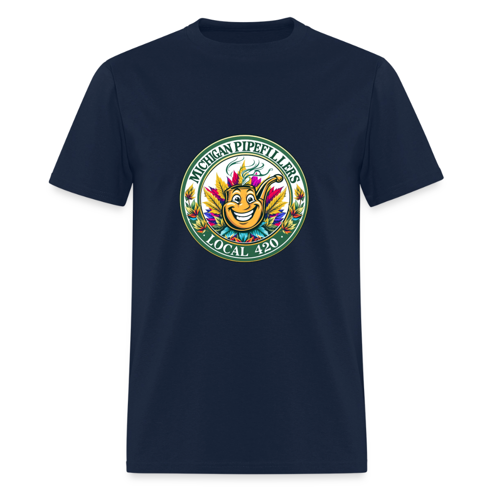 MICHIGAN PIPEFILLERS LOCAL 420 Men's T-Shirt - navy