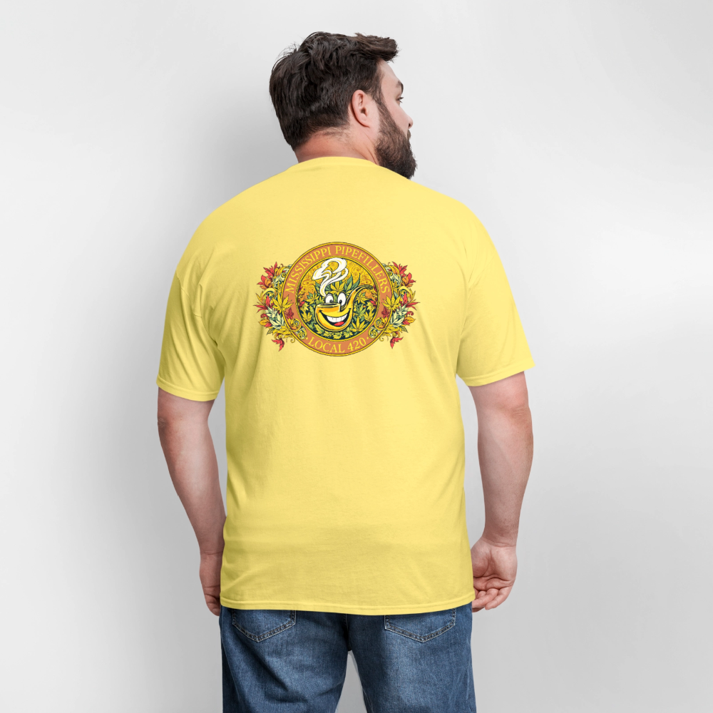 MISSISSIPPI PIPEFILLERS LOCAL 420 F/B DESIGNS Men's T-Shirt - cornsilk