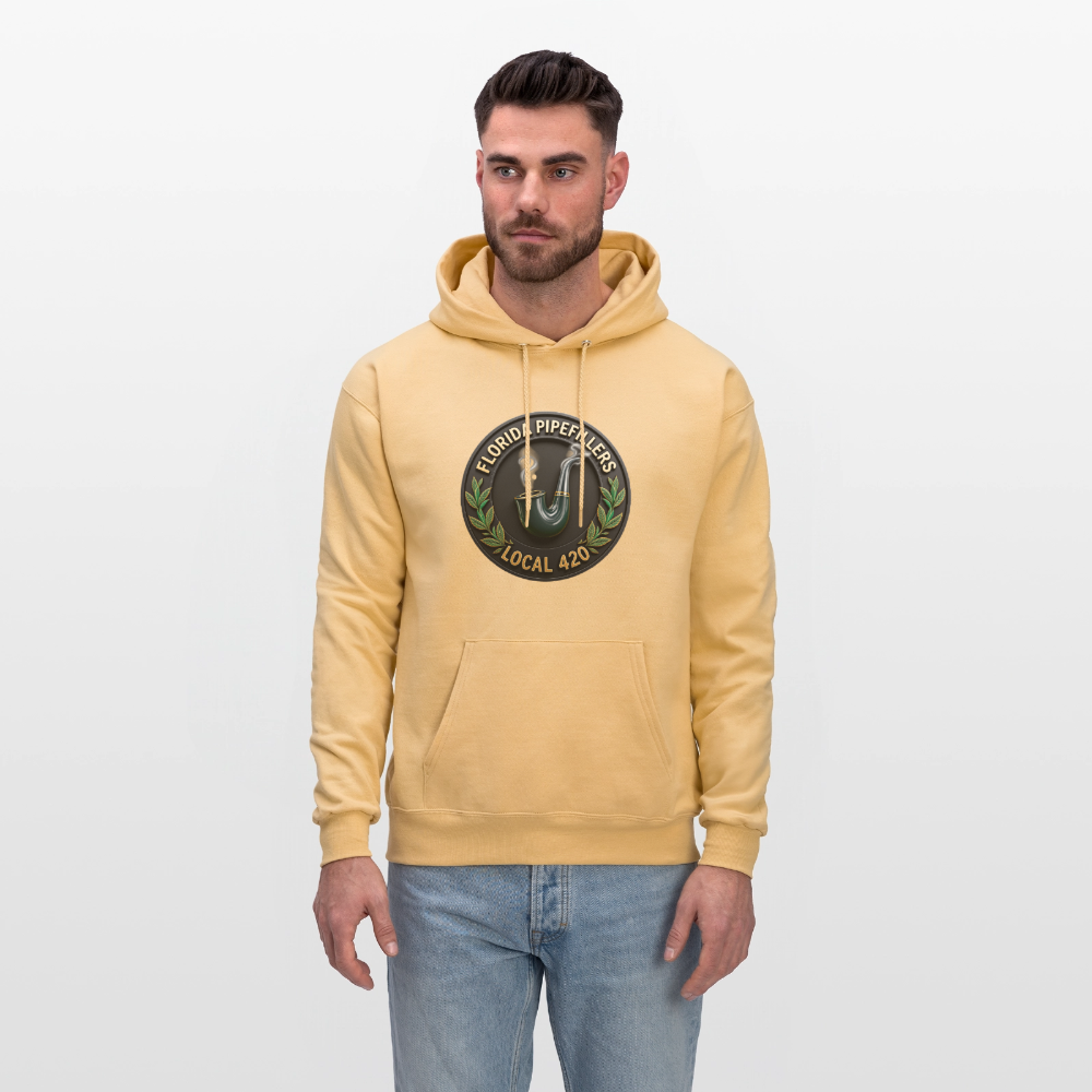 FLORIDA PIPEFILLERS LOCAL 420 F/B DESIGN Men's Hoodie - light gold 