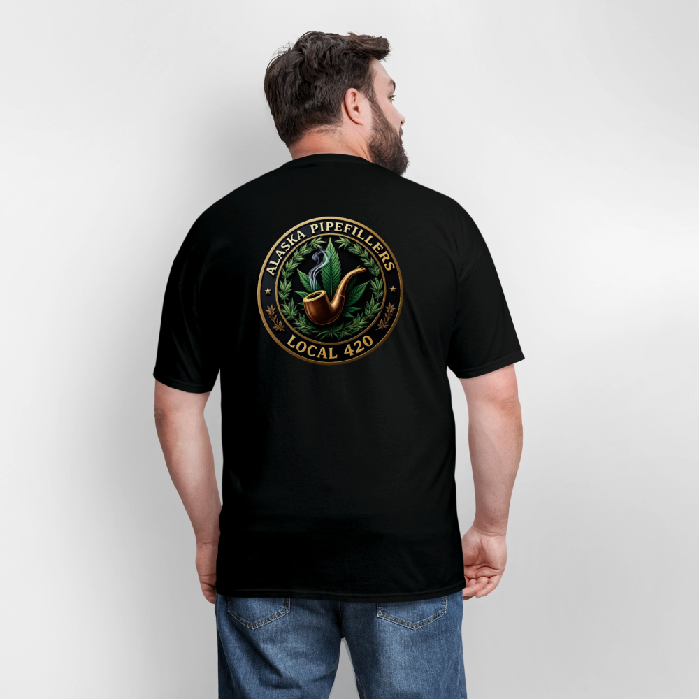 ALASKA PIPEFILLERS LOCAL 420 F/B DESIGN Men's T-Shirt - black