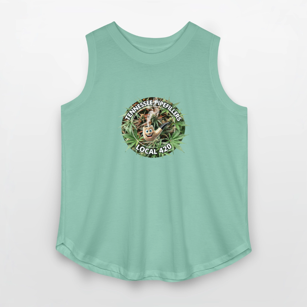TENNESSEE PIPEFILLERS LOCAL 420 F/B DESIGN Women's Curvy Relaxed Tank Top - saltwater