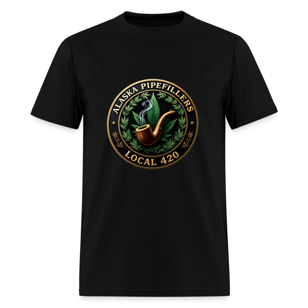 ALASKA PIPEFILLERS LOCAL 420 F/B DESIGN Men's T-Shirt - black