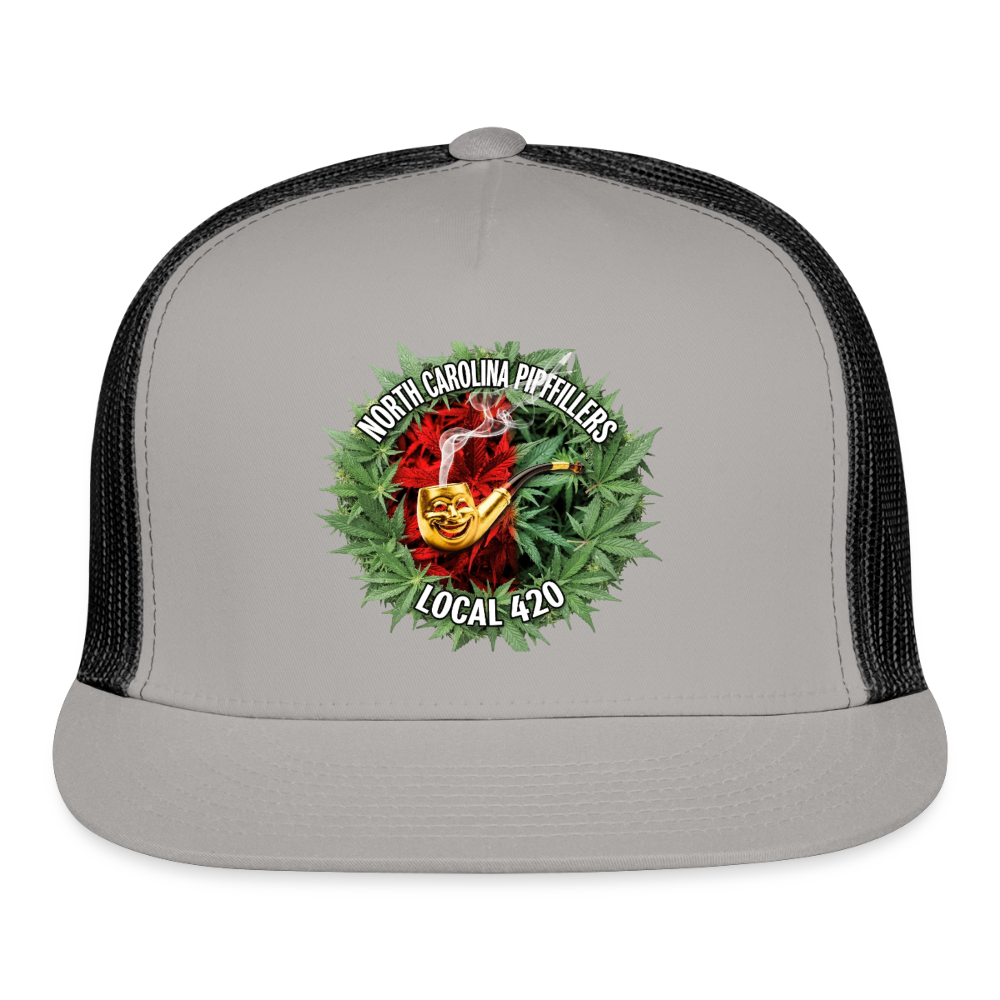 NORTH CAROLINA PIPEFILLERS LOCAL 420 Trucker Hat - gray/black