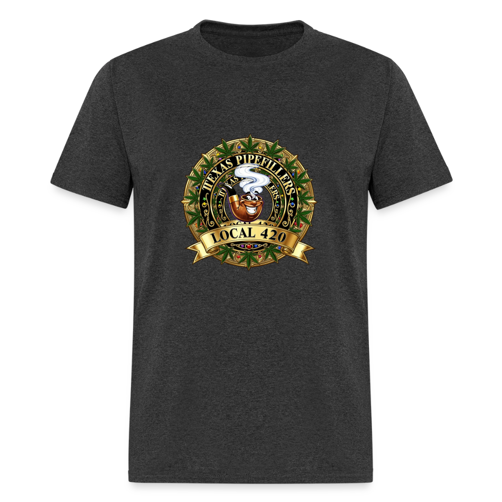 TEXAS PIPEFILLERS LOCAL 420 Men's T-Shirt - heather black