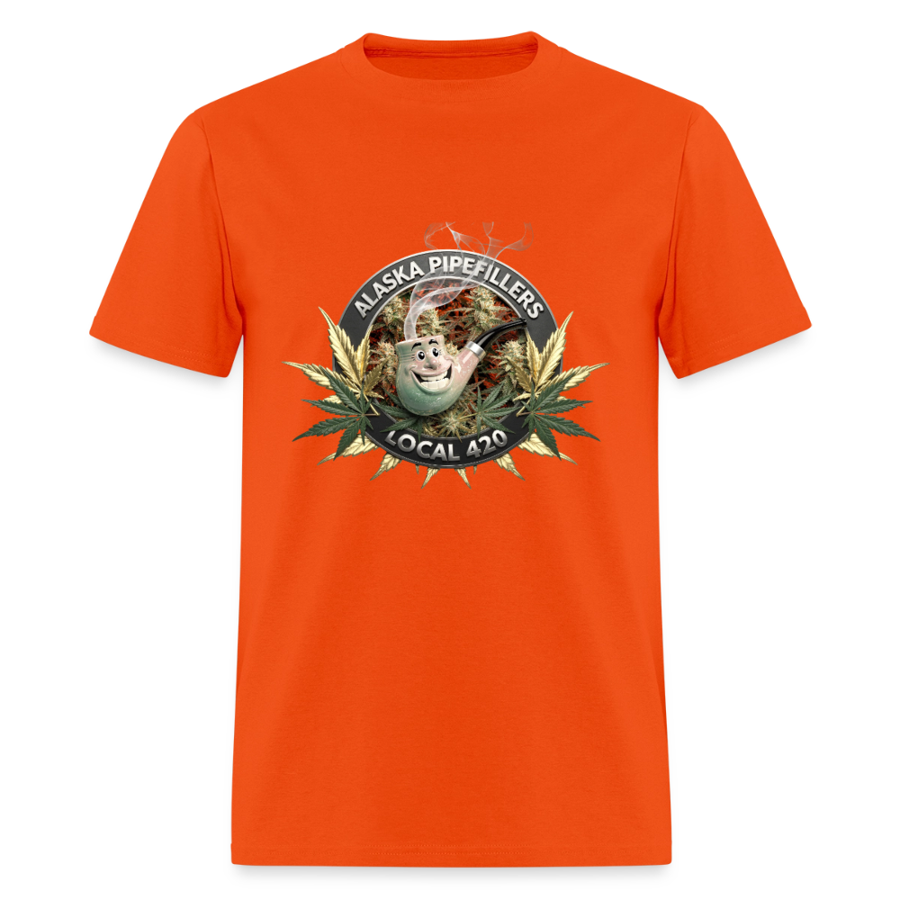 ALASKA PIPEFILLERS LOCAL 420 F/B DESIGN Men's T-Shirt - orange