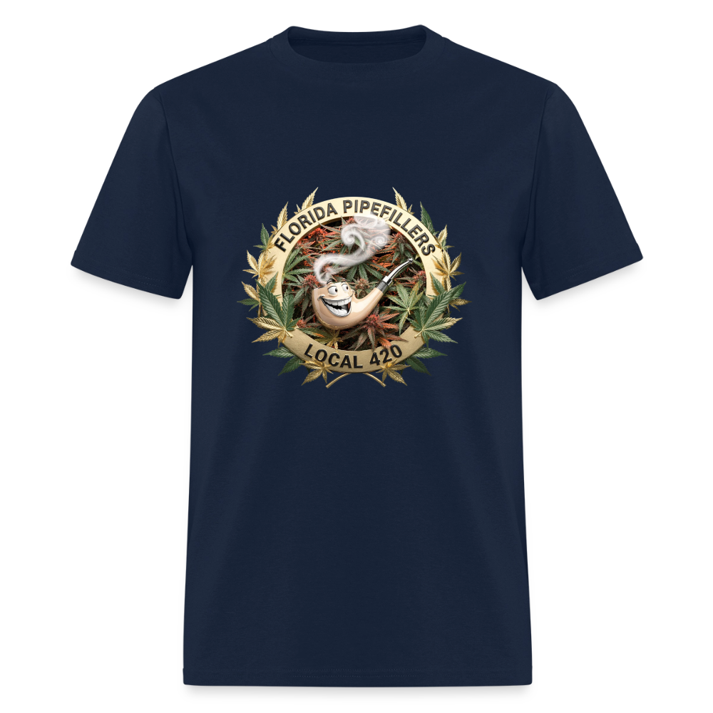 FLORIDA PIPEFILLERS LOCAL 420 F/B DESIGN Men's T-Shirt - navy