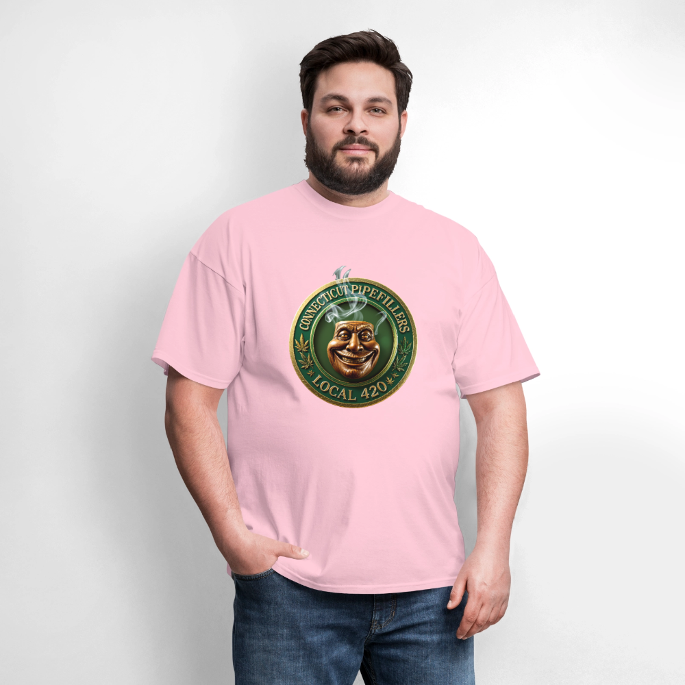 CONNECTICUT PIPEFILLERS LOCAL 420 DESIGN Men's T-Shirt - pink
