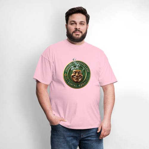 CONNECTICUT PIPEFILLERS LOCAL 420 DESIGN Men's T-Shirt - pink