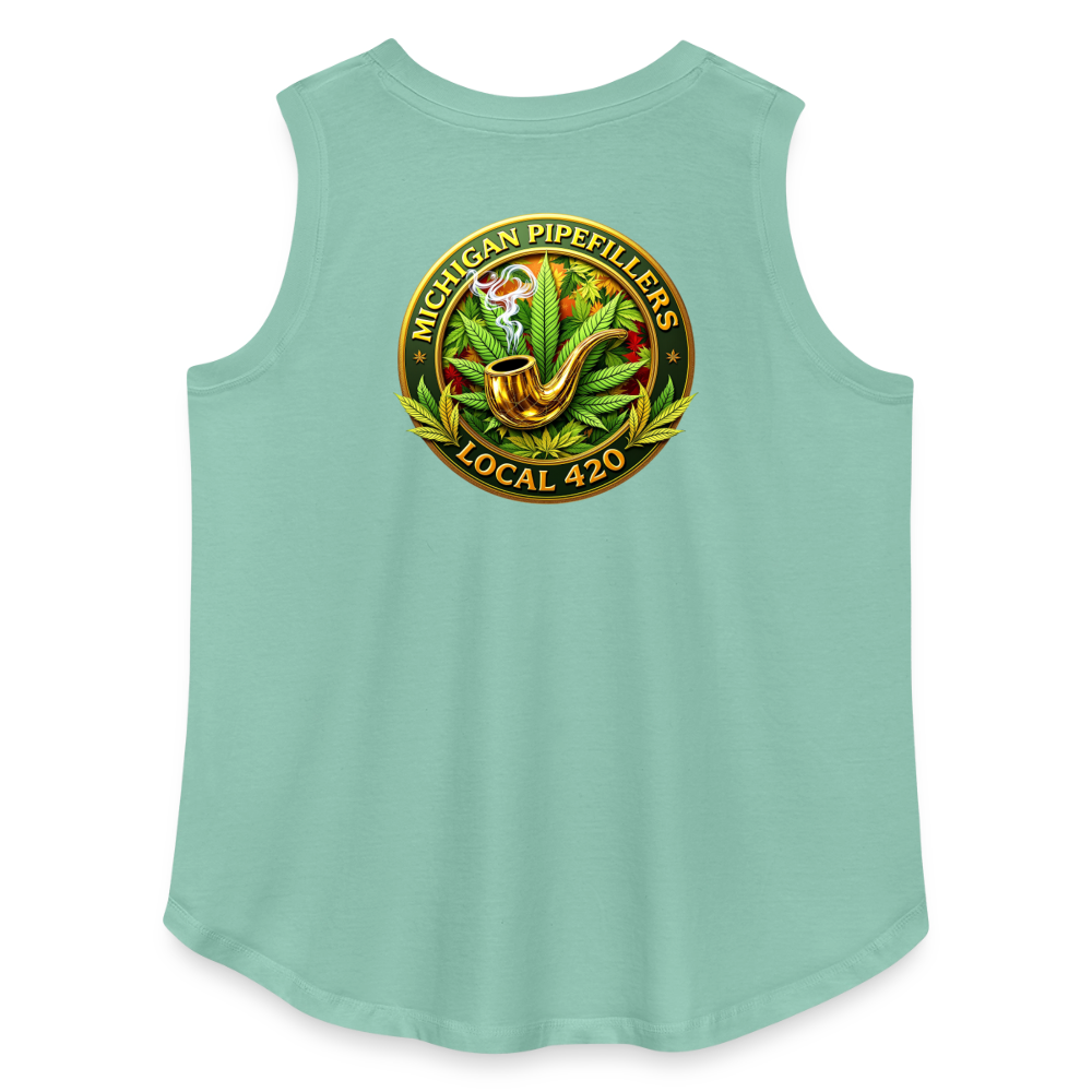 MICHIGAN PIPEFILLERS LOCAL 420 F/B DESIGN Women's Curvy Relaxed Tank Top - saltwater