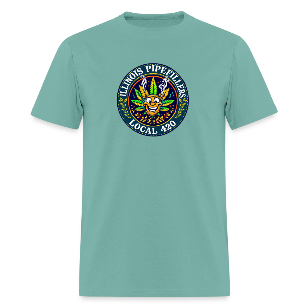 ILLINOIS PIPEFILLERS LOCAL 420 Men's T-Shirt - aquatic