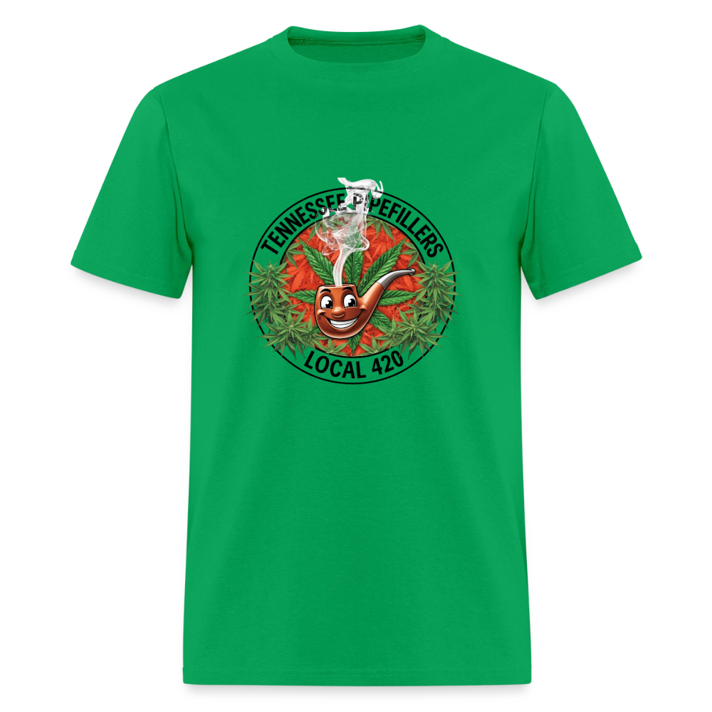TENNESSEE PIPEFILLERS LOCAL 420 Men's T-Shirt - bright green