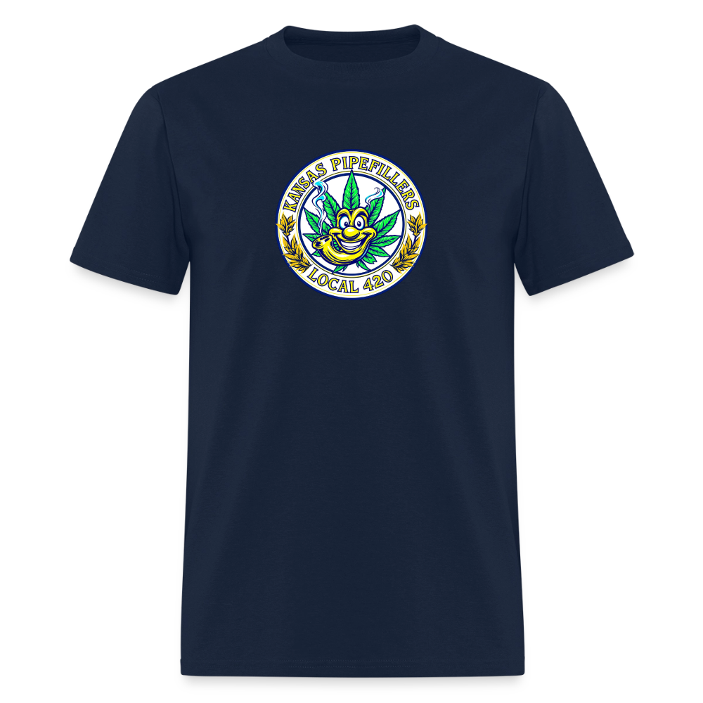 KANSAS PIPEFILLERS LOCAL 420 Men's T-Shirt - navy