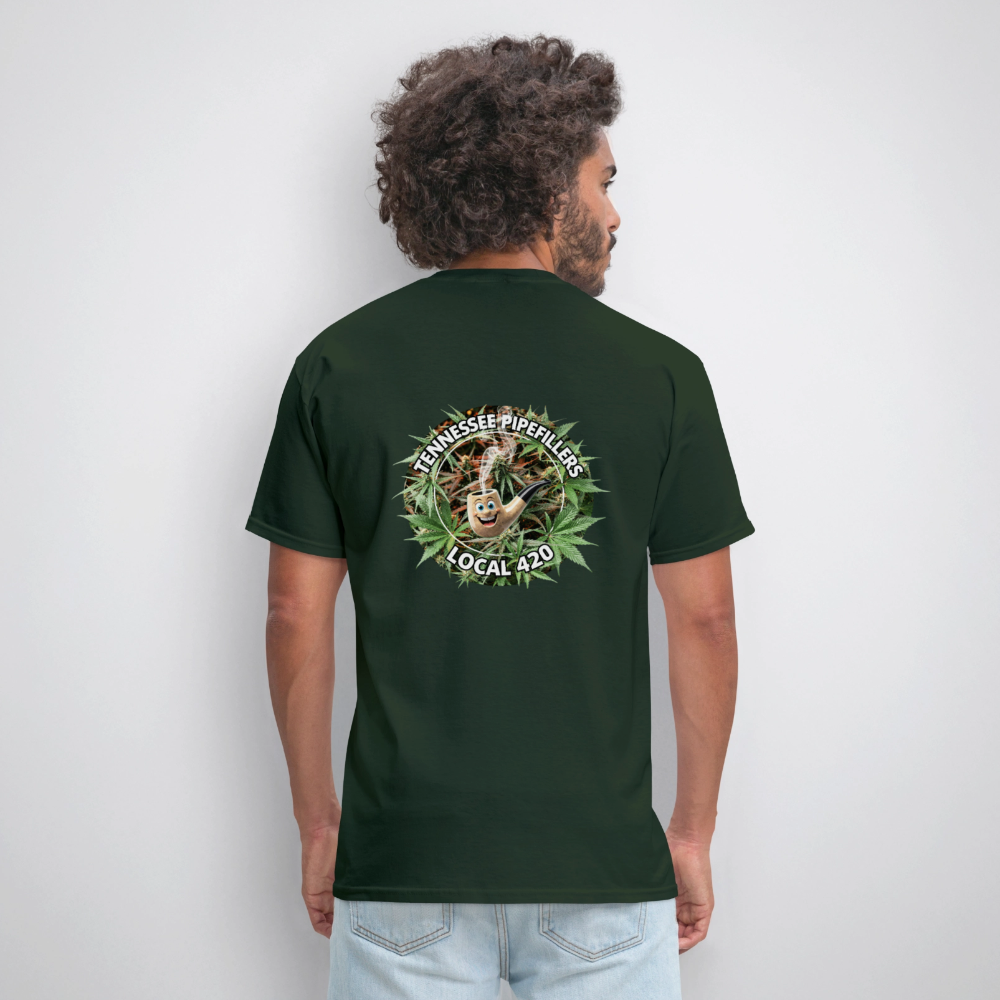 TENNESSEE PIPEFILLERS LOCAL 420 F/B DESIGN Men's T-Shirt - forest green