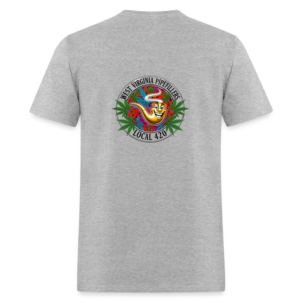 WEST VIRGINIA PIPEFILLERS LOCAL 420 F/B DESIGN Men's T-Shirt - heather gray