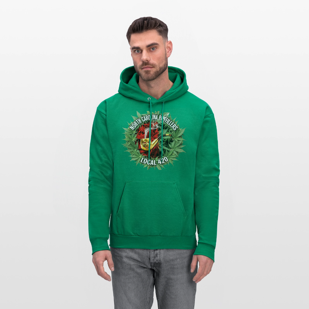NORTH CAROLINA  PIPEFILLERS LOCAL 420 Men's Hoodie - kelly green