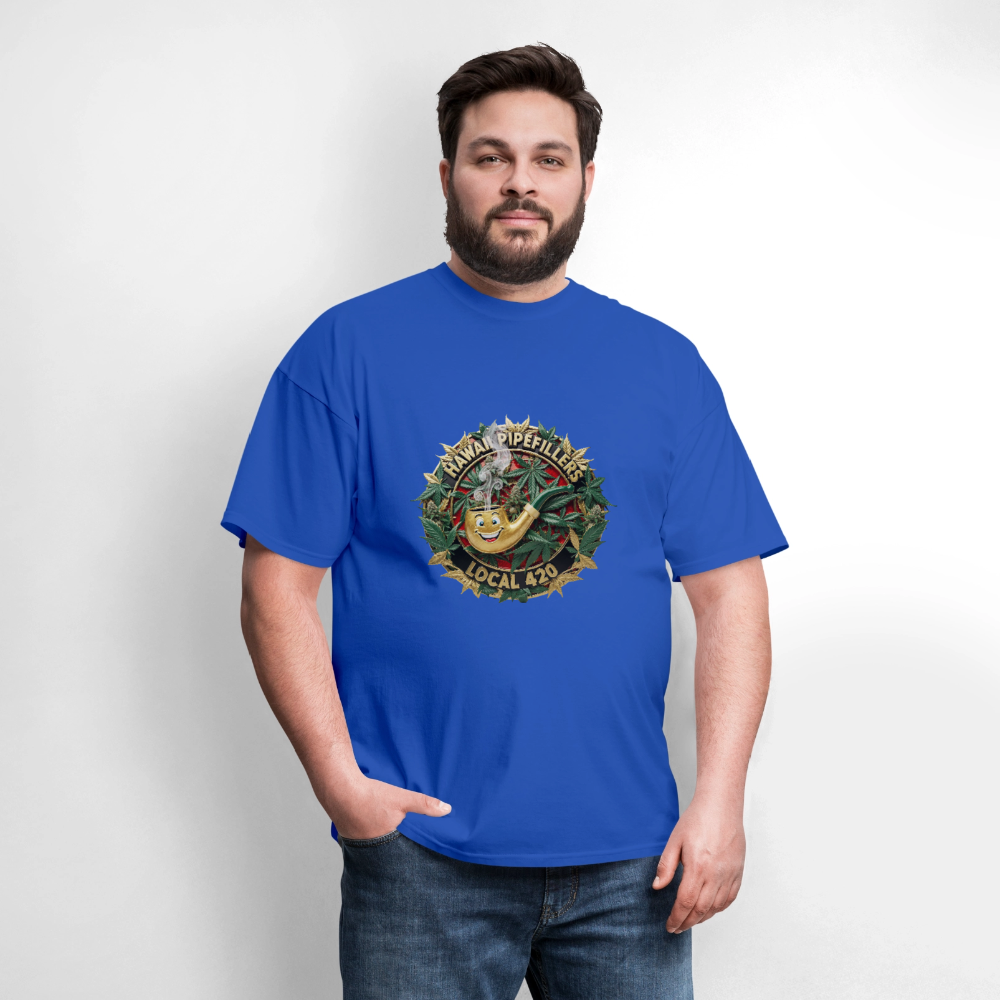 HAWAII PIPEFILLERS LOCAL 420 Men's T-Shirt - royal blue