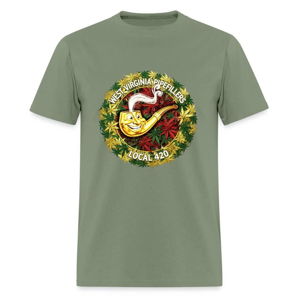 WEST VIRGINIA PIPIEFILLERS LOCAL 420 Men's T-Shirt - military green