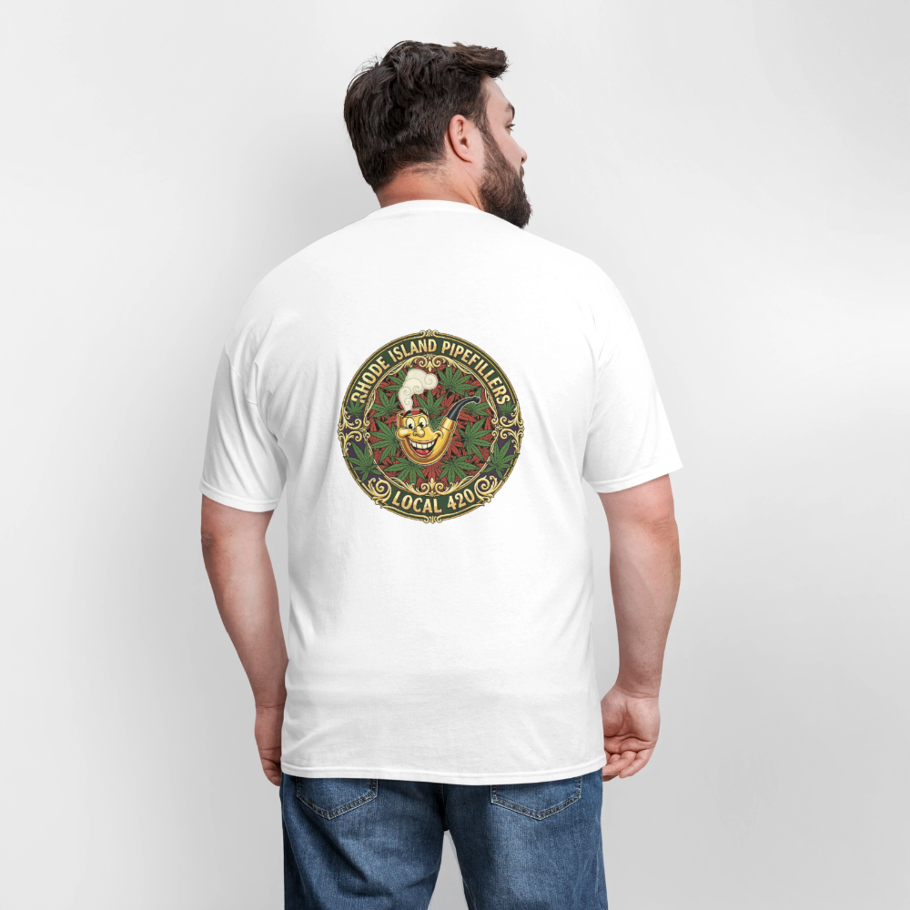 TEXAS PIPEFILLERS LOCAL 420 Men's T-Shirt - white