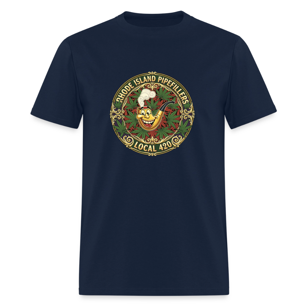 TEXAS PIPEFILLERS LOCAL 420 Men's T-Shirt - navy