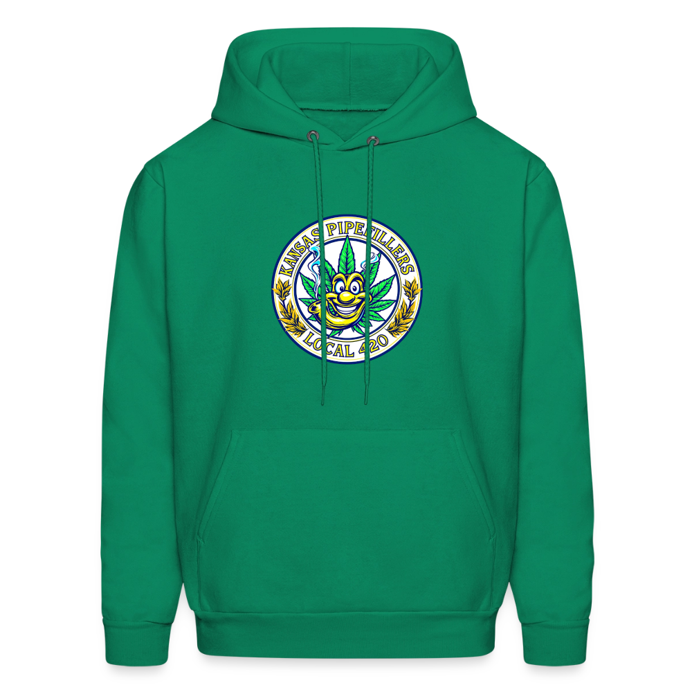 KANSAS PIPEFILLERS LOCAL 420 F/B DESIGNS Men's Hoodie - kelly green