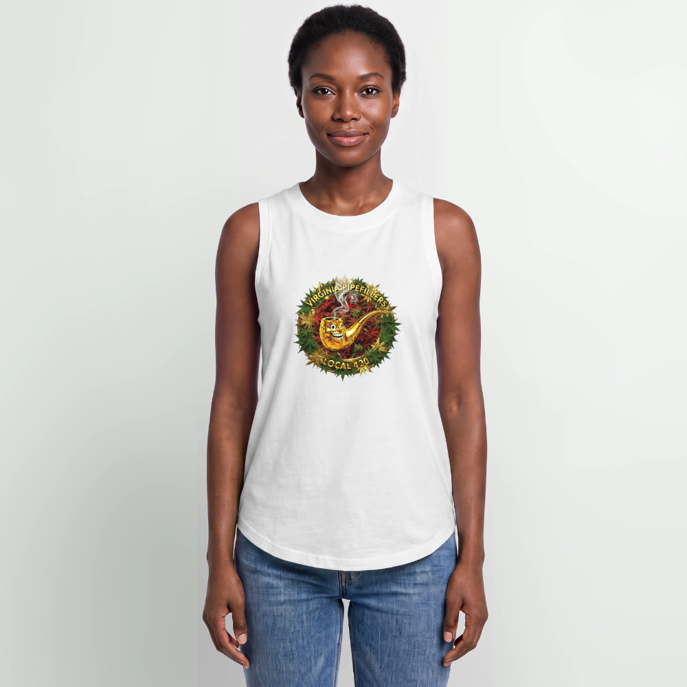 VIRGINIA PIPEFILLERS LOCAL 420 Women's Relaxed Tank Top - white