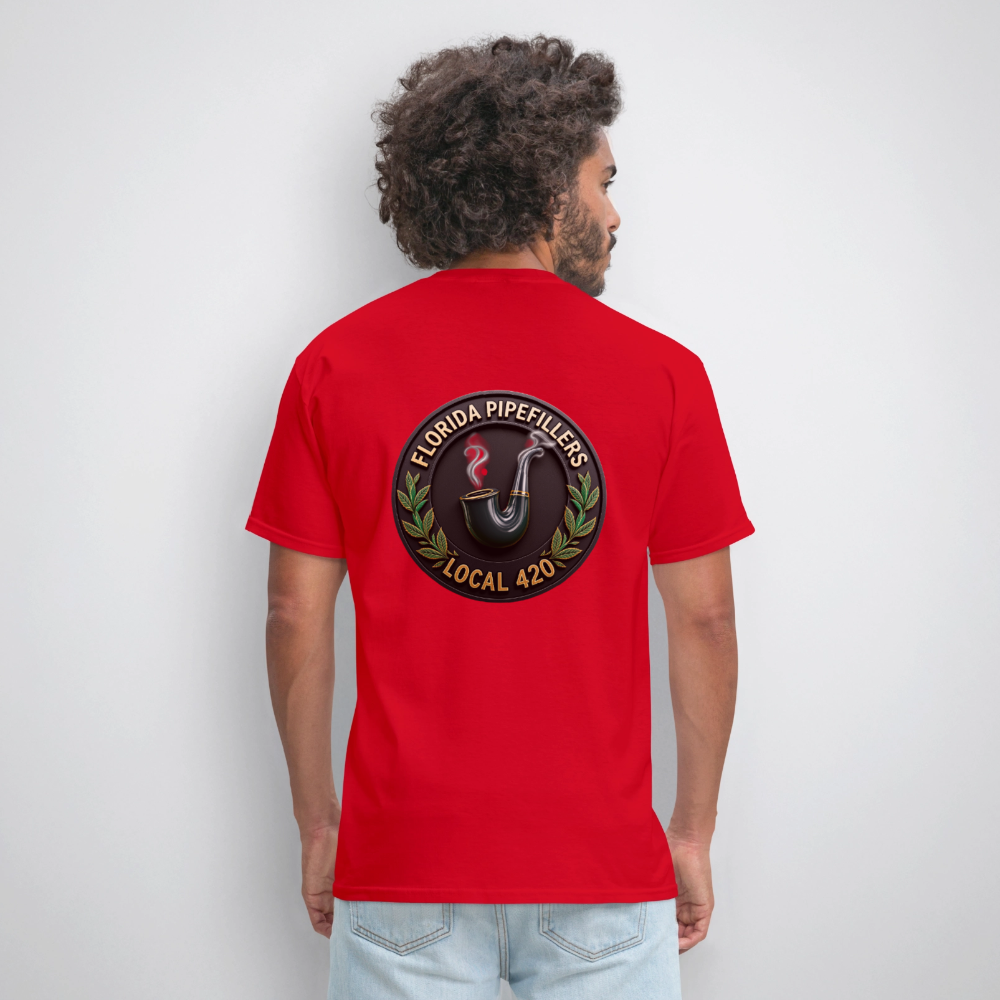 FLORIDA PIPEFILLERS LOCAL 420 F/B DESIGN Men's T-Shirt - red