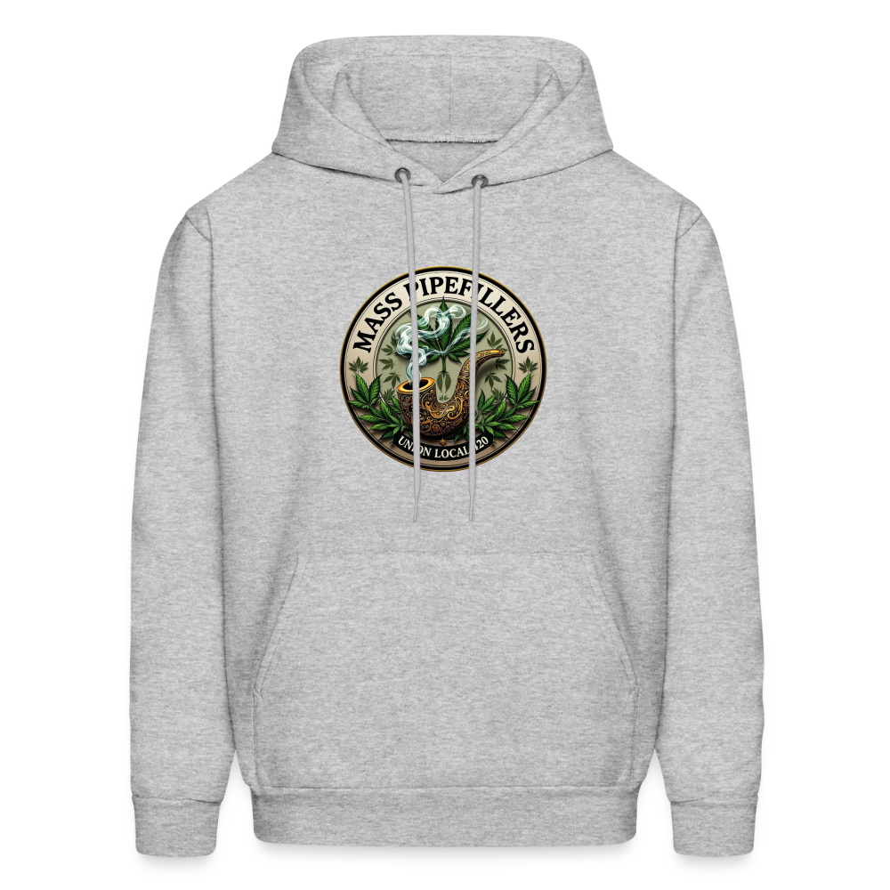 MASS PIPEFILLERS LOCAL 420 2 EMBLEM Men's Hoodie - heather gray