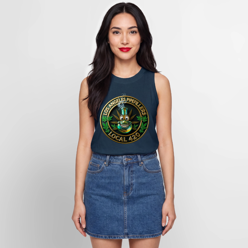 LOS ANGELES PIPEFILLERS LOCAL 420 Women's Relaxed Tank Top - denim