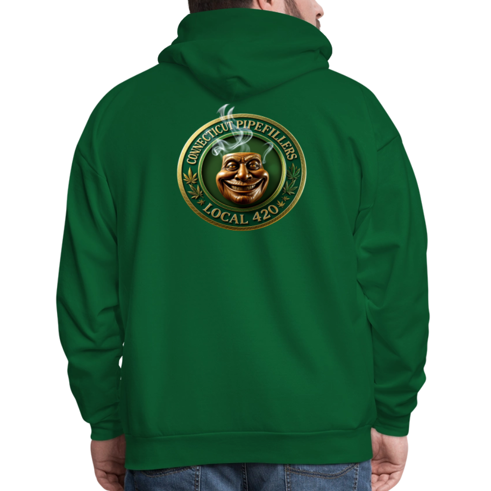 CONNECTICUT PIPEFILLERS LOCAL 420 F/B DESIGN Men's  Hoodie - forest green