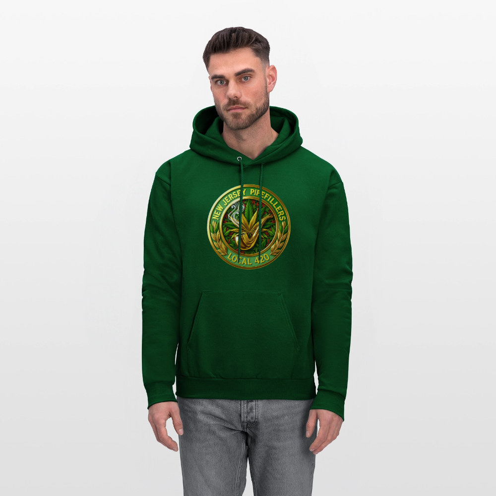 NEW JERSEY PIPEFILLERS LOCAL 420 Men's Hoodie - forest green