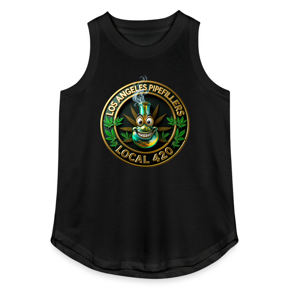 LOS ANGELES PIPEFILLERS LOCAL 420 Women's Relaxed Tank Top - black