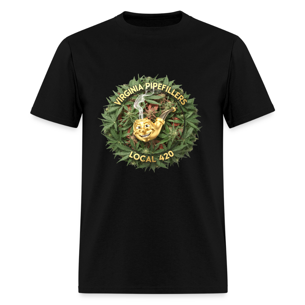 VIRGINIA PIPEFILLERS LOCAL 420 F/B DESIGN Men's T-Shirt - black