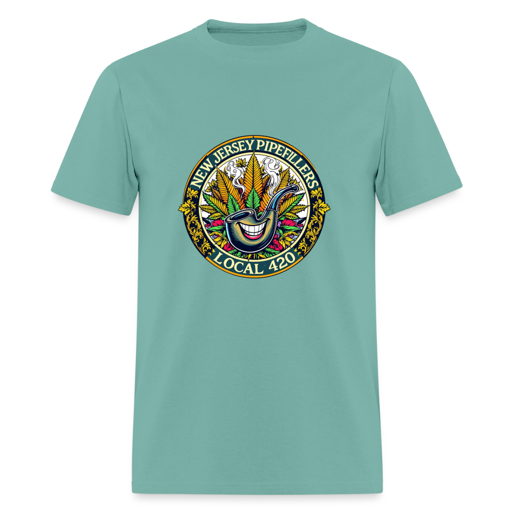 NEW JERSEY PIPEFILLERS LOCAL 420  Men's T-Shirt - aquatic
