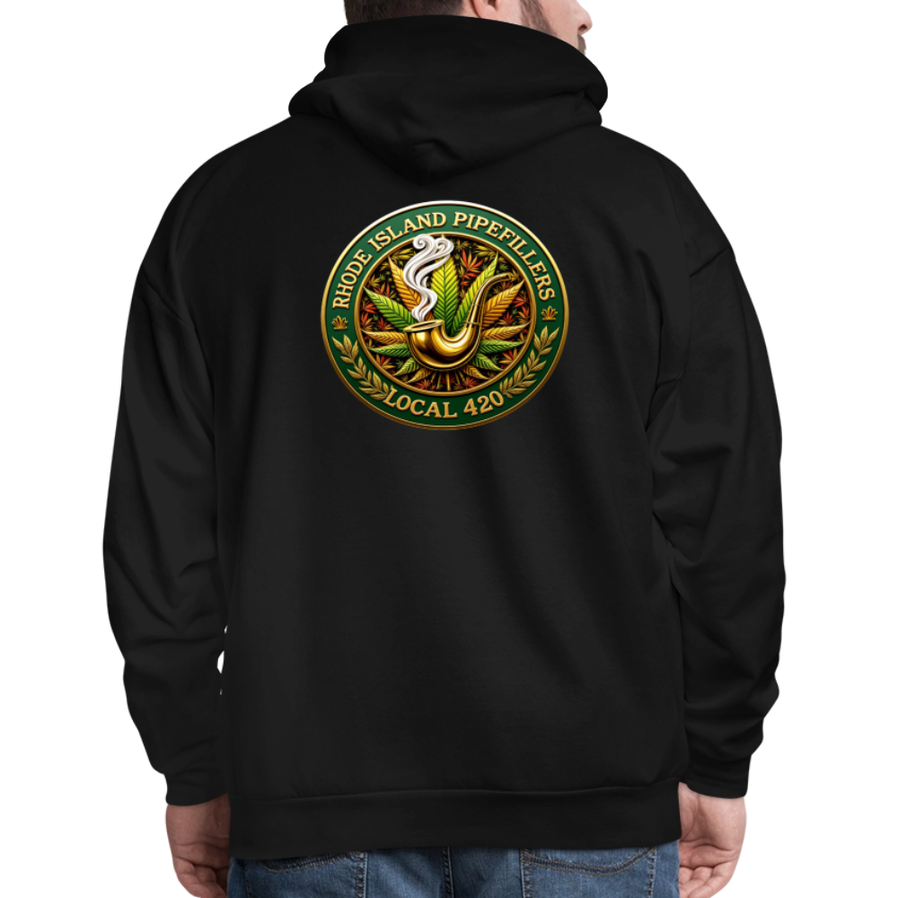 RHODE ISLAND PIPEFILLERS LOCAL 420 F/B DESIGNS Men's Hoodie - black