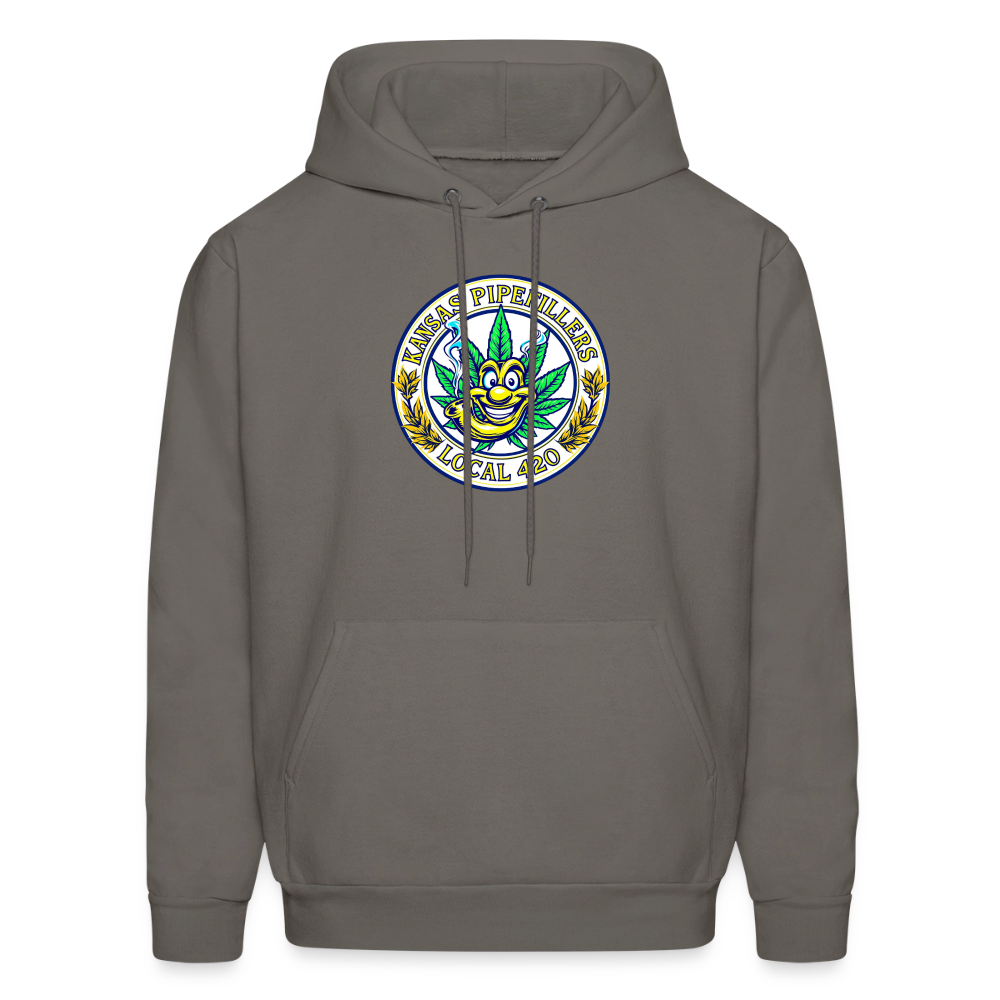KANSAS PIPEFILLERS LOCAL 420 Men's Hoodie - asphalt gray