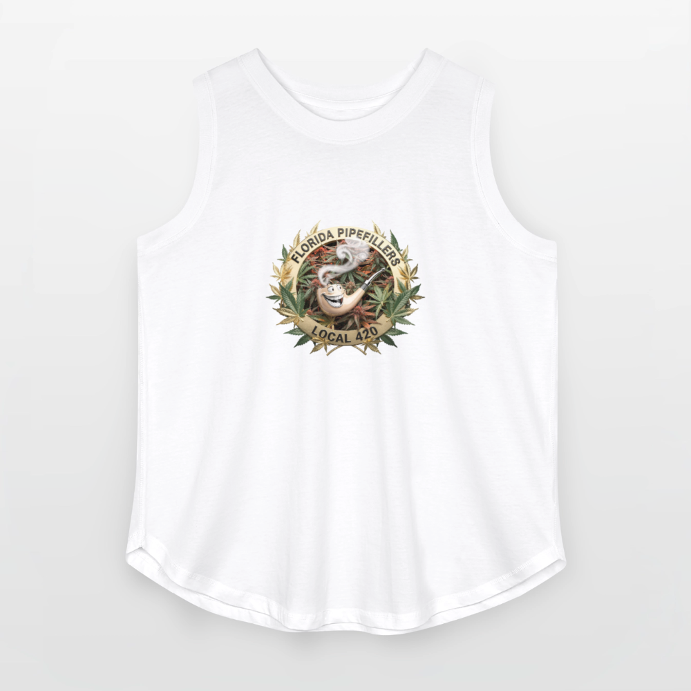 FLORIDA PIPEFILLERS LOCAL 420 F/B DESIGN Women's Curvy Relaxed Tank Top - white