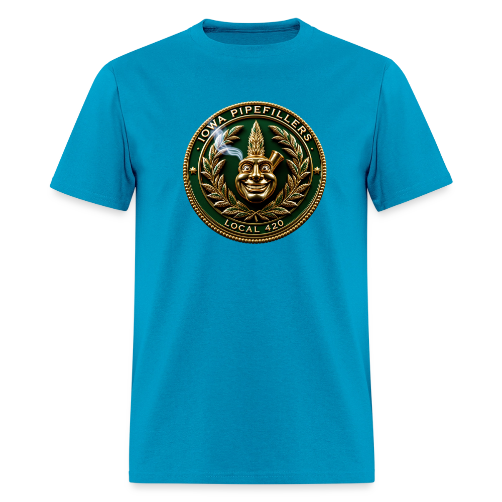 IOWA PIPEFILLERS LOCAL 420 Trucker Hat Men's T-Shirt - turquoise