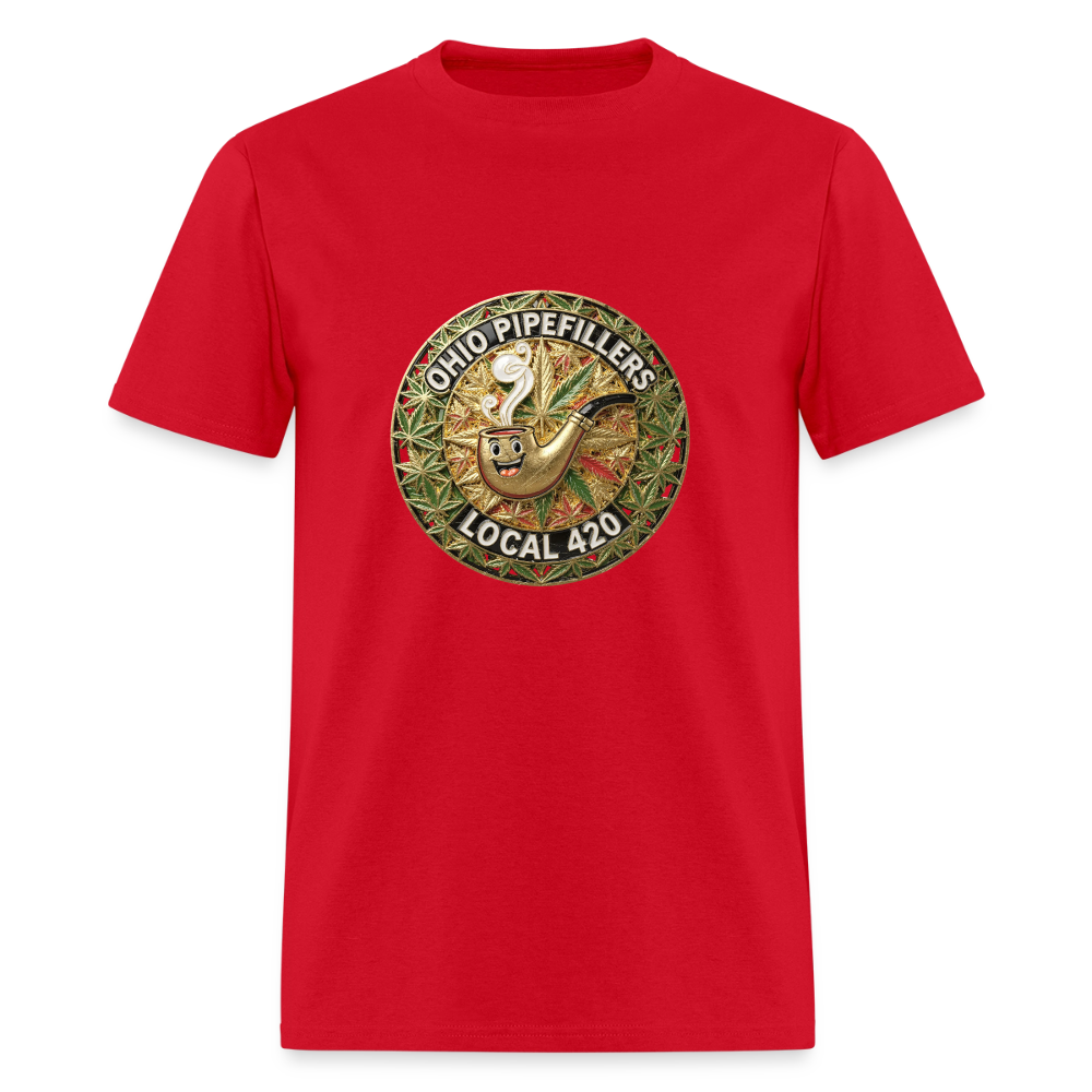 OHIO PIPEFILLERS LOCAL 420  Men's T-Shirt - red