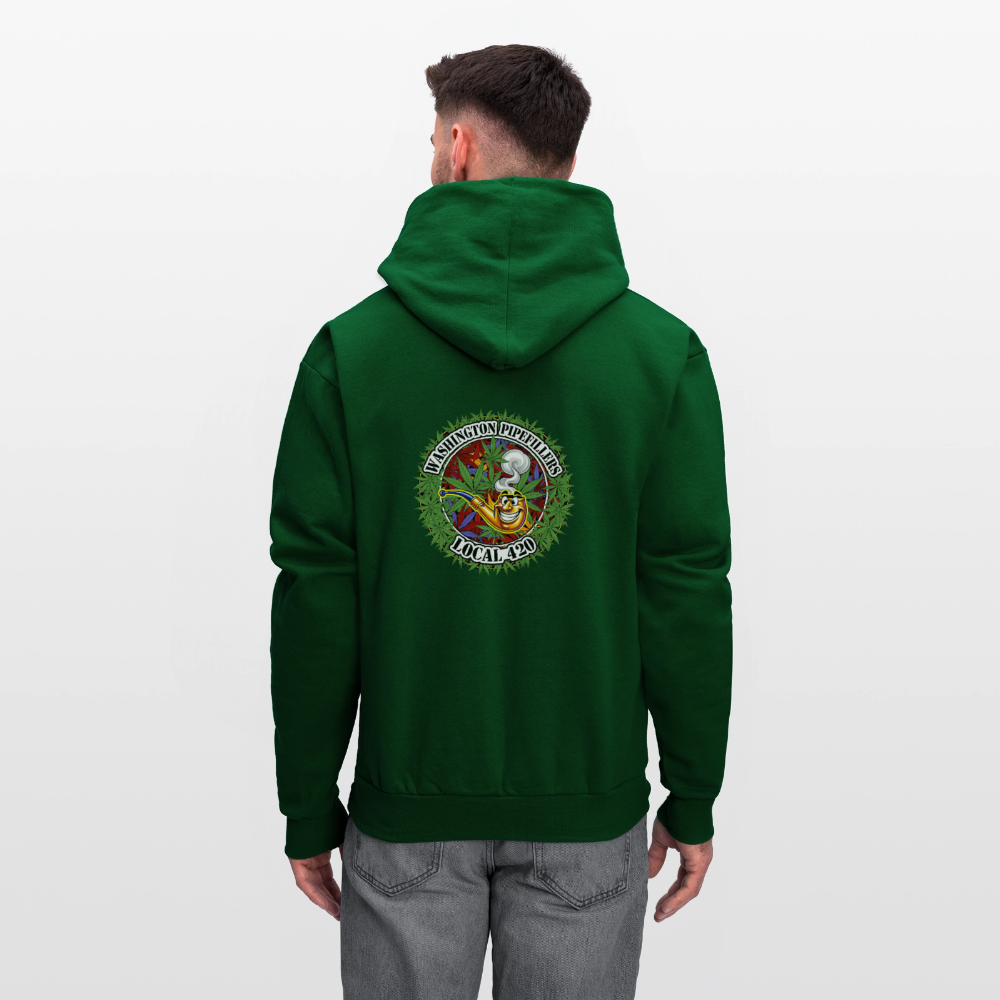 WASHINGTON PIPEFILLERS LOCAL 420 F/B DESIGN Men's Hoodie - forest green