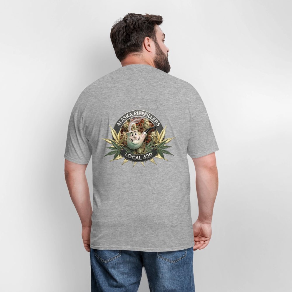 ALASKA PIPEFILLERS LOCAL 420 F/B DESIGN Men's T-Shirt - heather gray