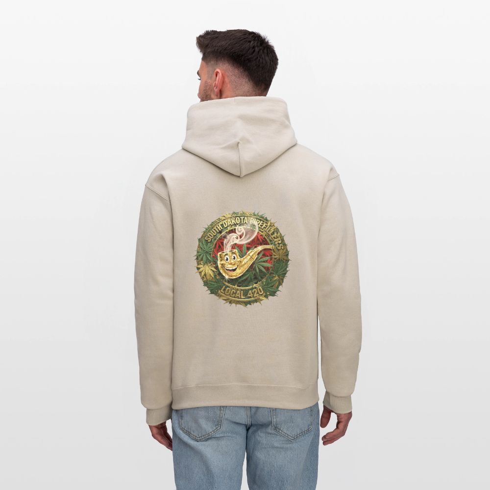SOUTH DAKOTA PIPEFILLERS LOCAL 420  F/B DESIGN Men's Hoodie - Sand