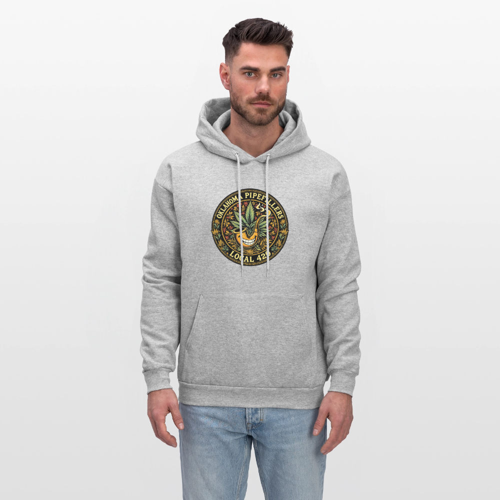 OKLAHOMA PIPEFILLERS LOCAL 420  Men's Hoodie - heather gray