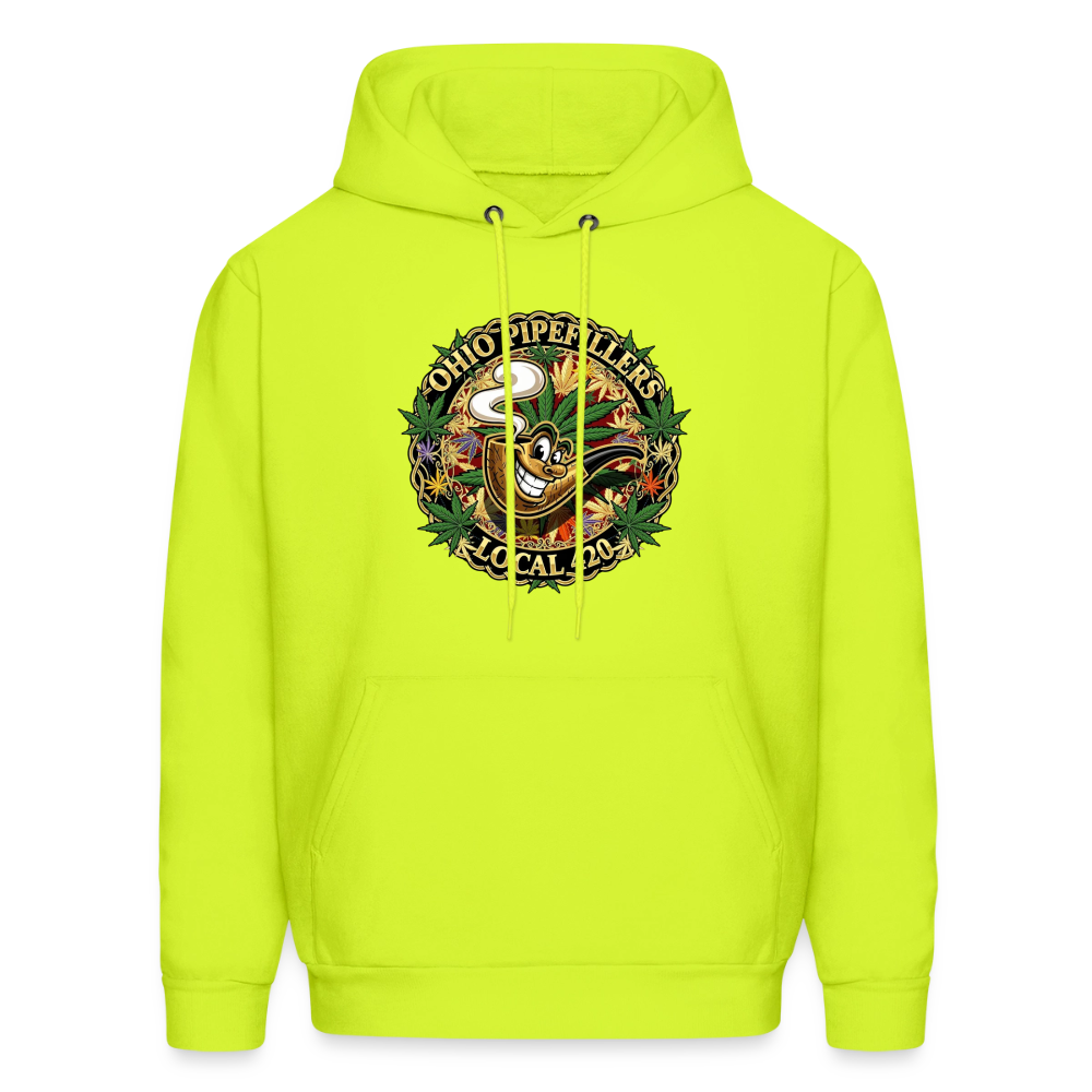 OHIO PIPEFILLERS LOCAL 420 Men's Hoodie - safety green