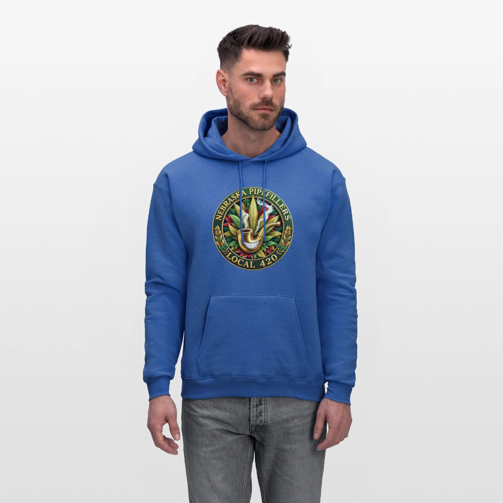 NEBRASKA PIPEFILLERS LOCAL 420 F/B DESIGNS Men's Hoodie - royal blue
