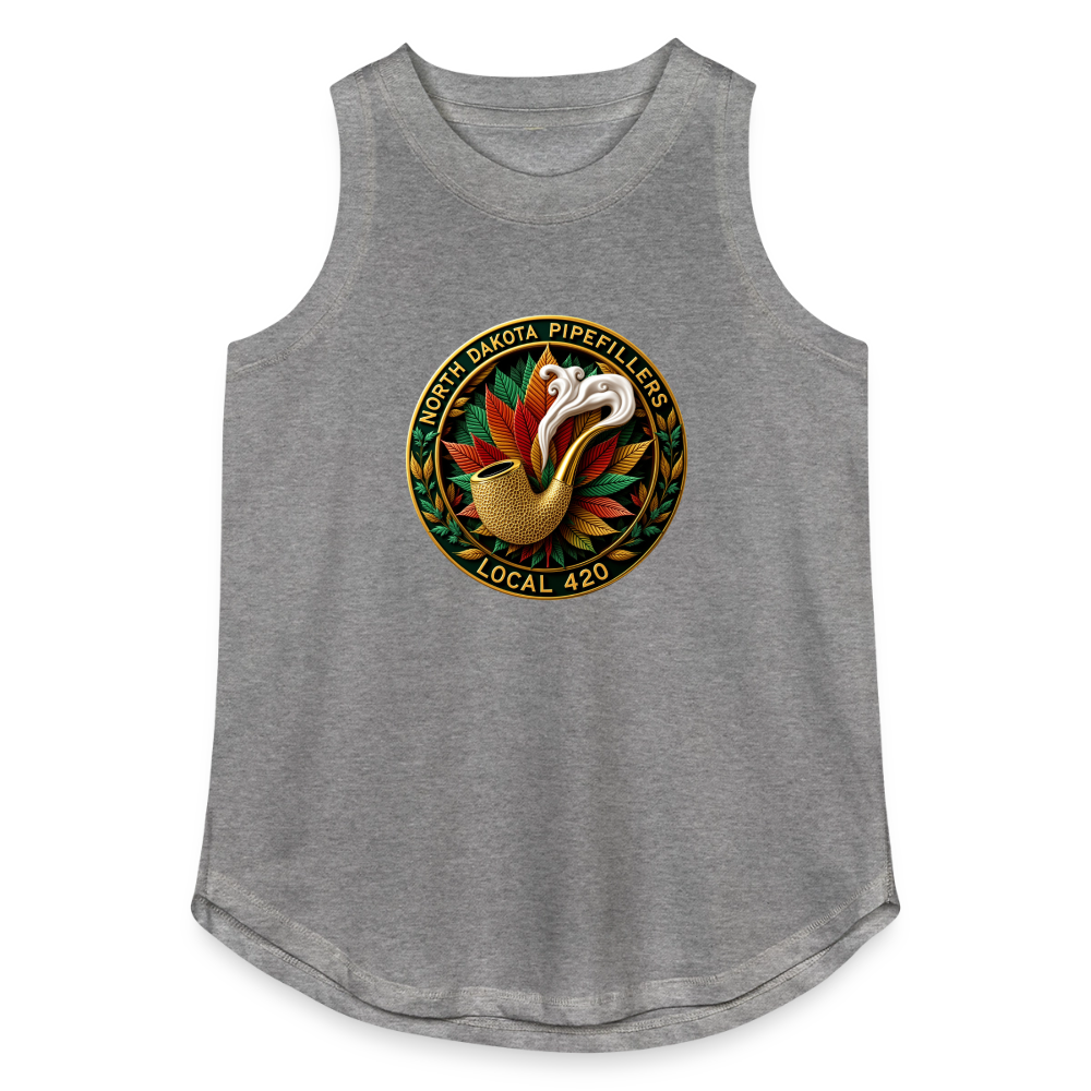 NORTH DAKOTA PIPEFILLERS LOCAL420 Women's Relaxed Tank Top - granite heather 
