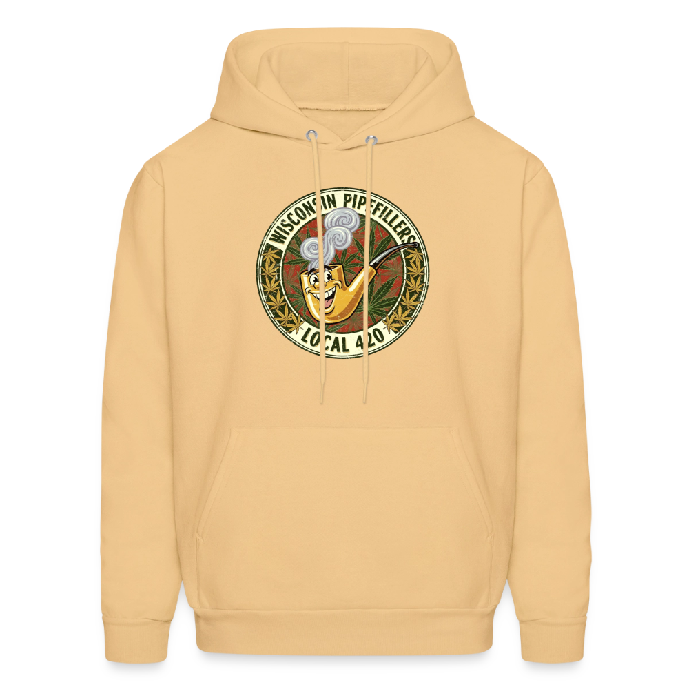 WISCONSIN PIPEFILLERS LOCL 420 F/B DESIGN Men's Hoodie - light gold 