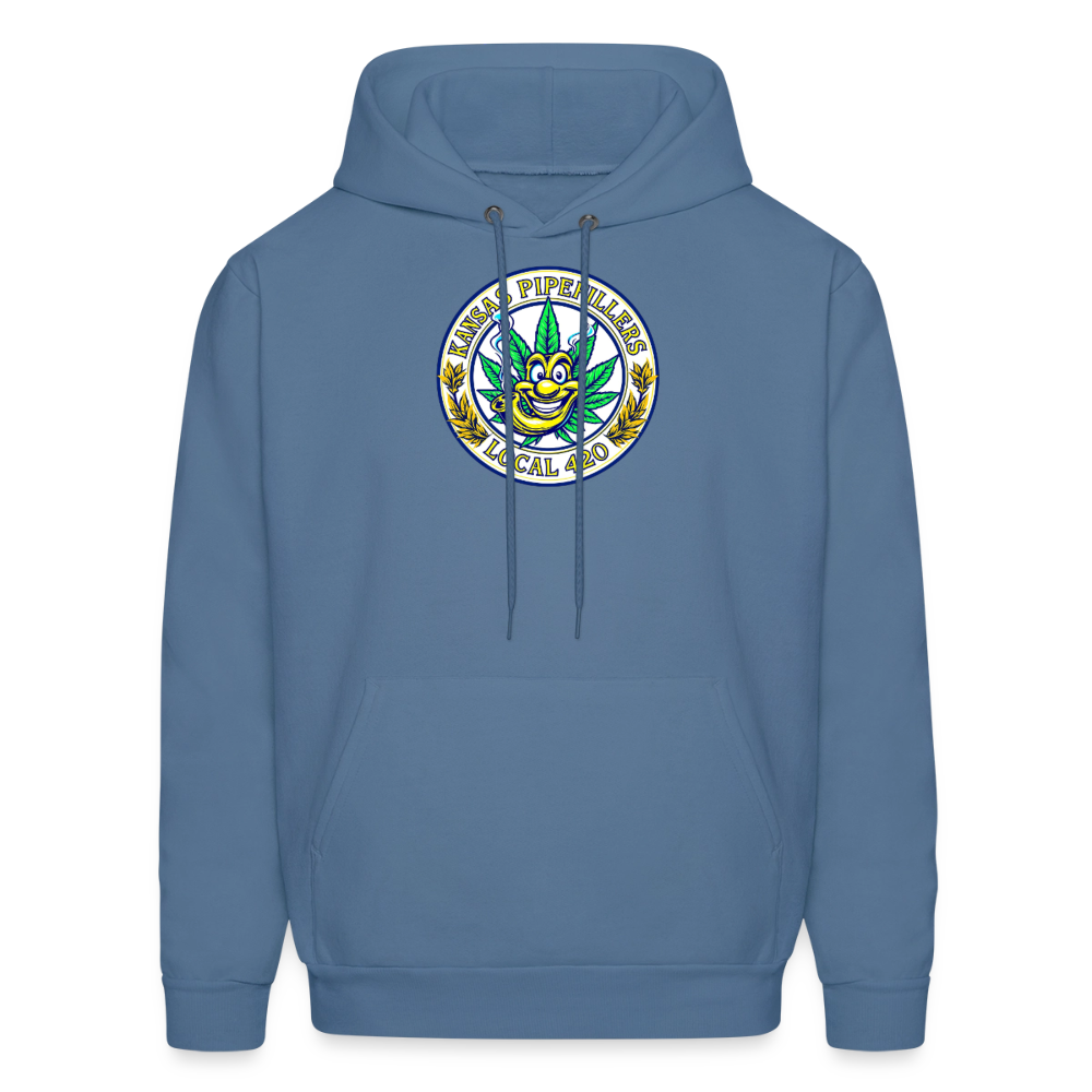 KANSAS PIPEFILLERS LOCAL 420 F/B DESIGNS  Men's Hoodie - denim blue