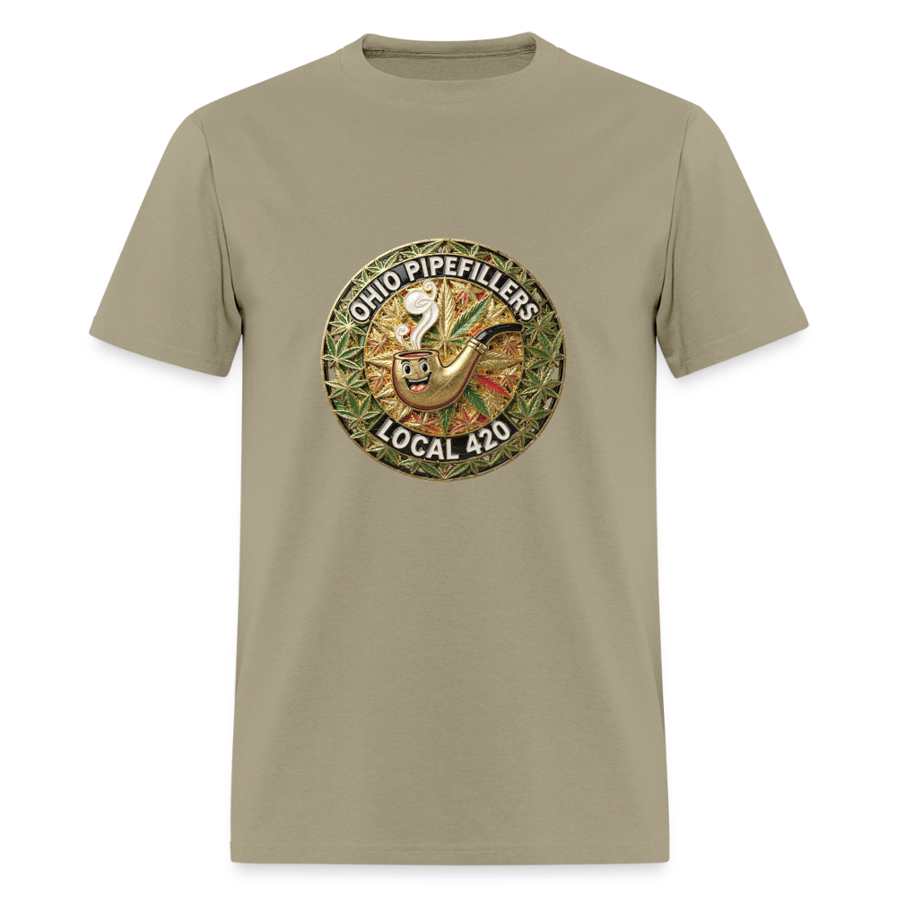 OHIO PIPEFILLERS LOCAL 420  Men's T-Shirt - khaki