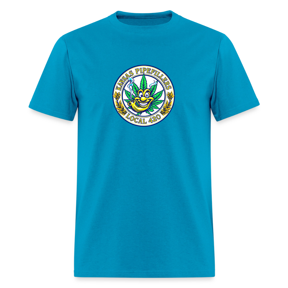 KANSAS PIPEFILLERS LOCAL 420 F/B DESIGNS Men's T-Shirt - turquoise
